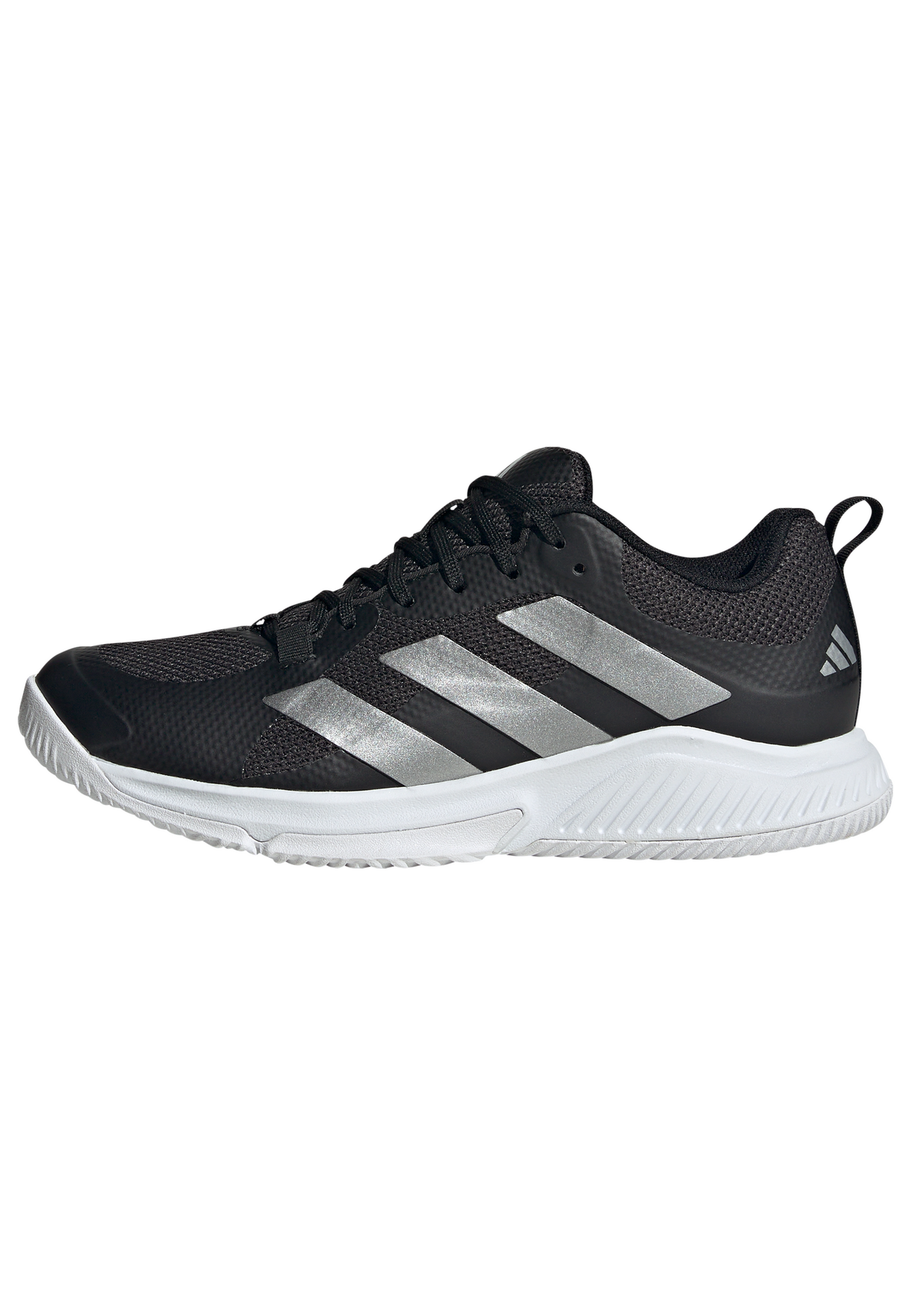 Adidas Womens Court Team Bounce 2.0 Indoor Shoes - White/Black