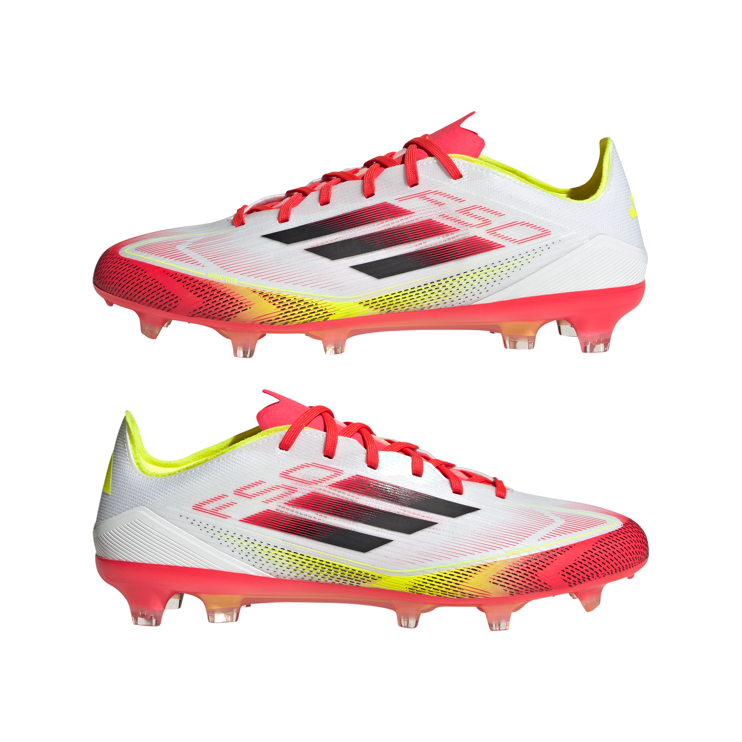 Adidas F50 Pro FG Boots - White/Black/Yellow