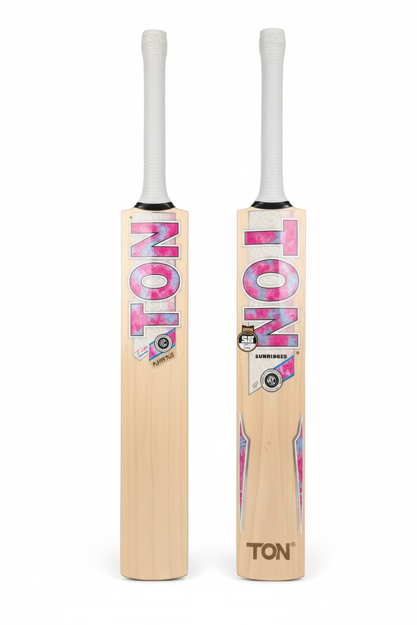 SS TON Tim Seifert Players Plus English Willow Cricket Bat - Front and Back View