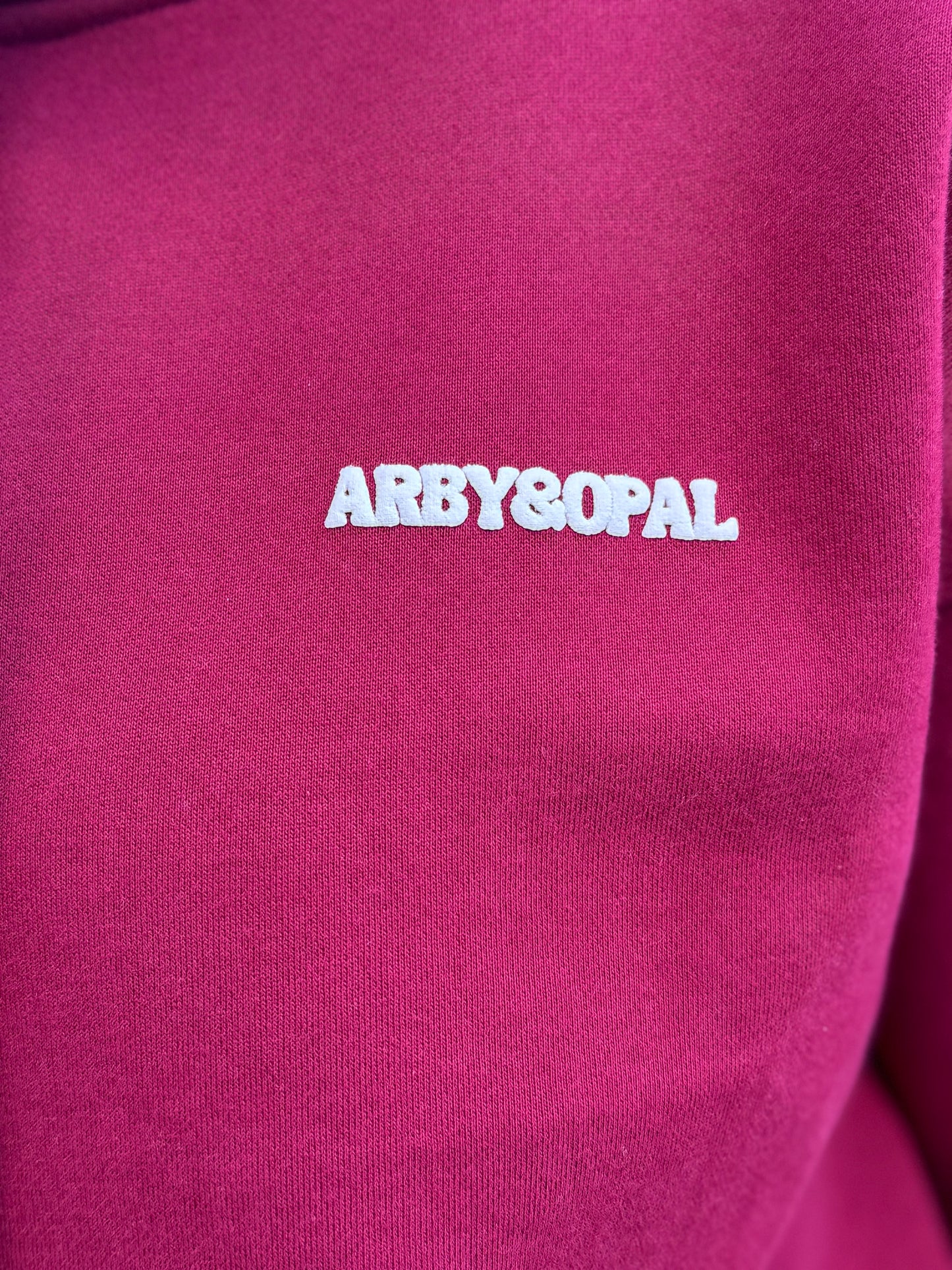 Arby & Opal Unisex Staple Puff Hoodie - Merlot/Cream
