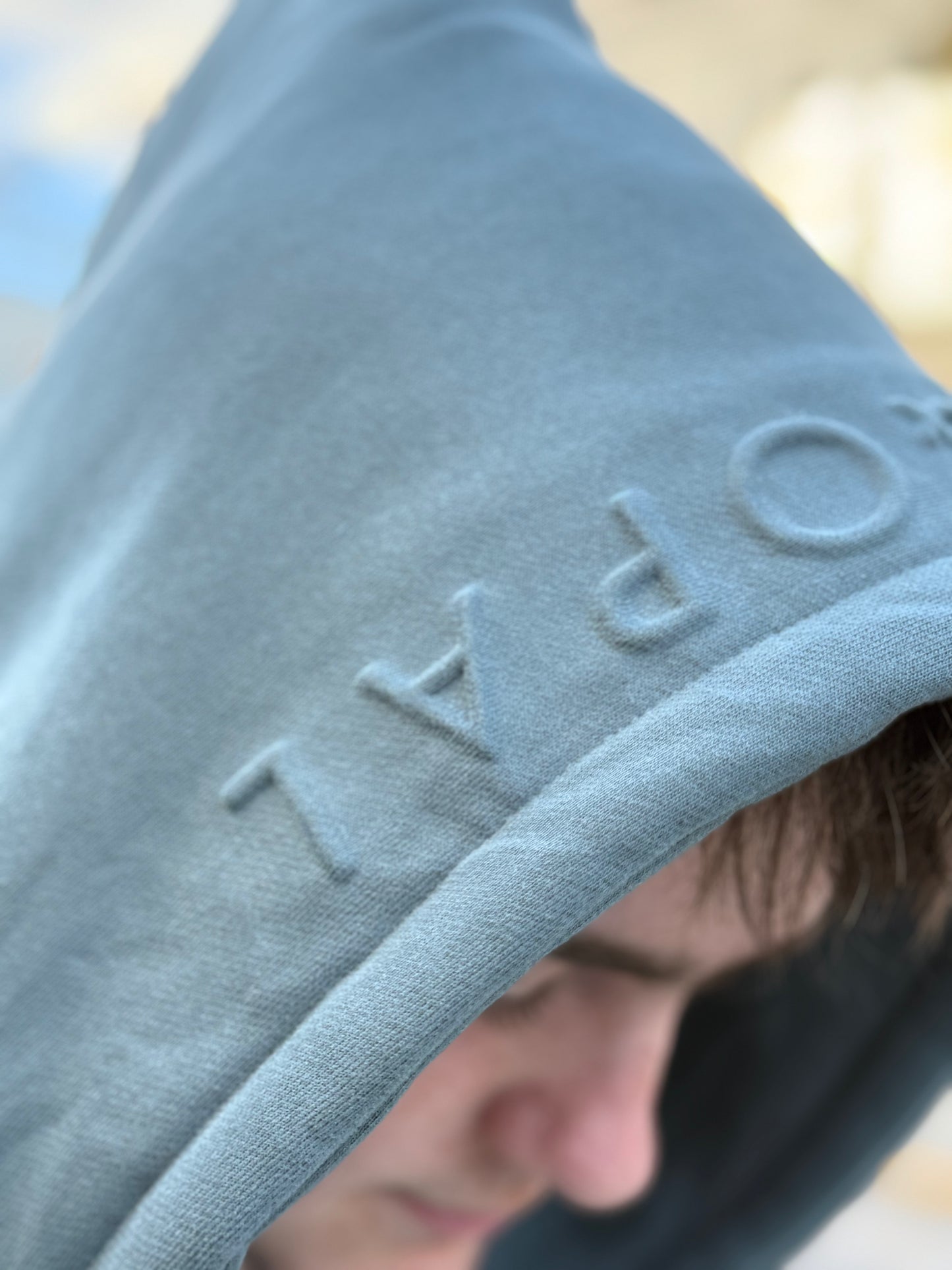 Arby & Opal Unisex Full Length Embossed Hoodie - Sea Green