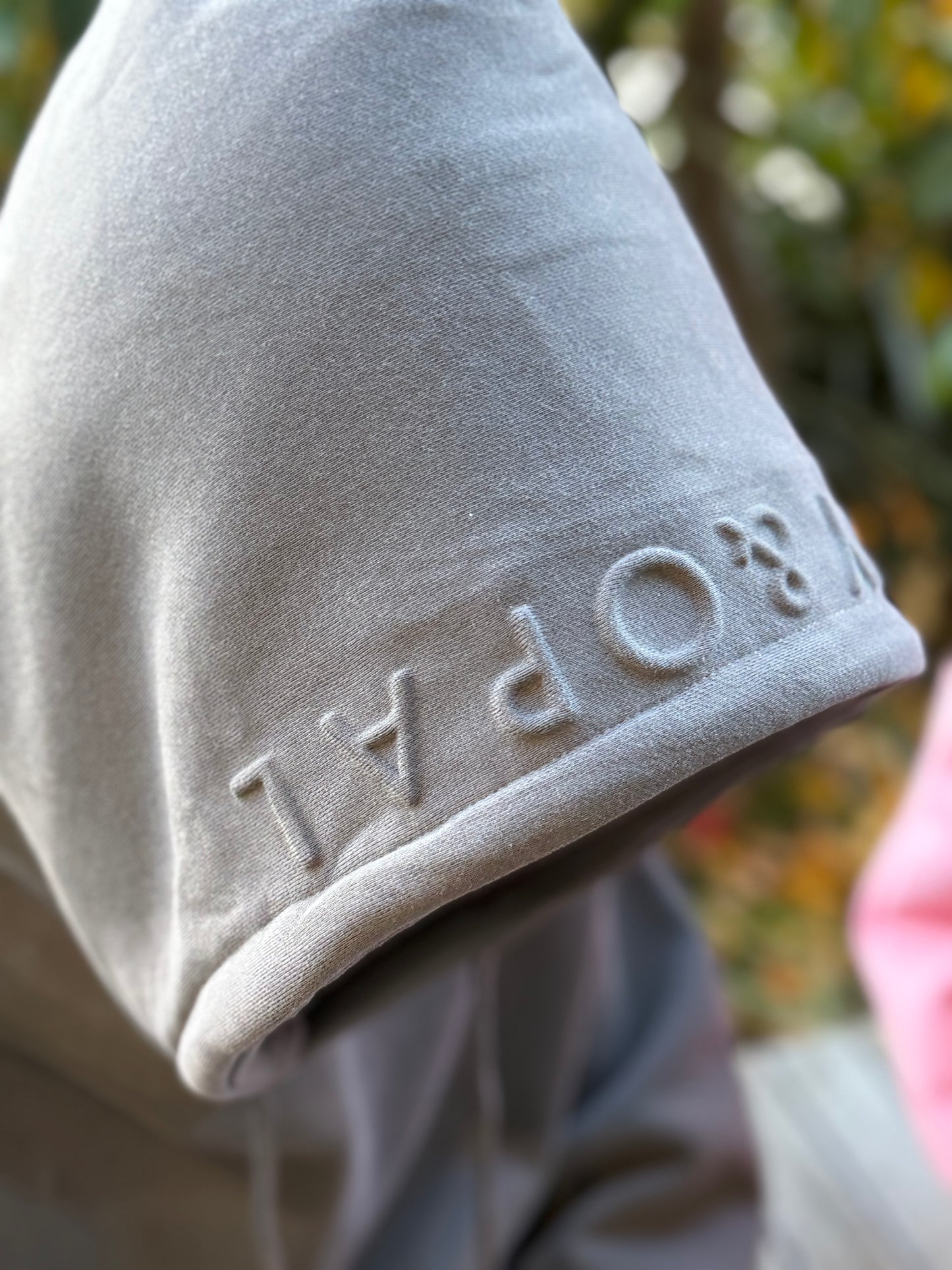 Arby & Opal Unisex Full Length Embossed Hoodie - Charcoal