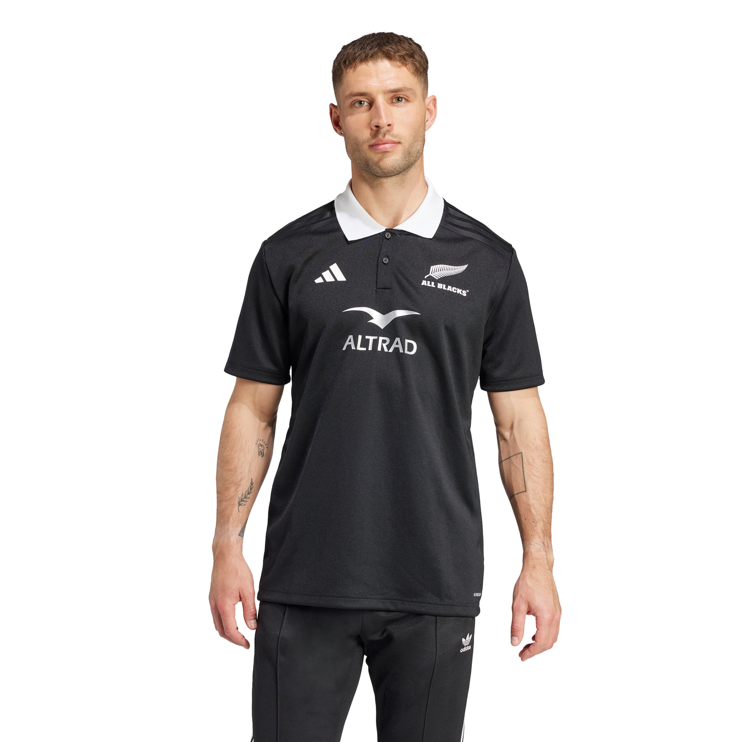 Adidas Mens All Blacks Rugby Home Supporters Polo