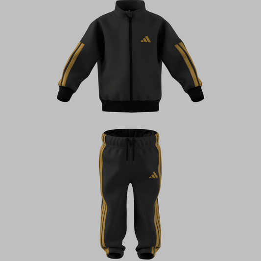 Adidas Kids Essentials CLIMACOOL Track Suit - Black/Gold Metallic