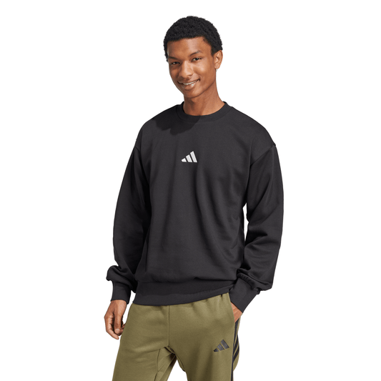 Adidas Mens Essentials Feelcozy Fleece Hoodie - Black/White