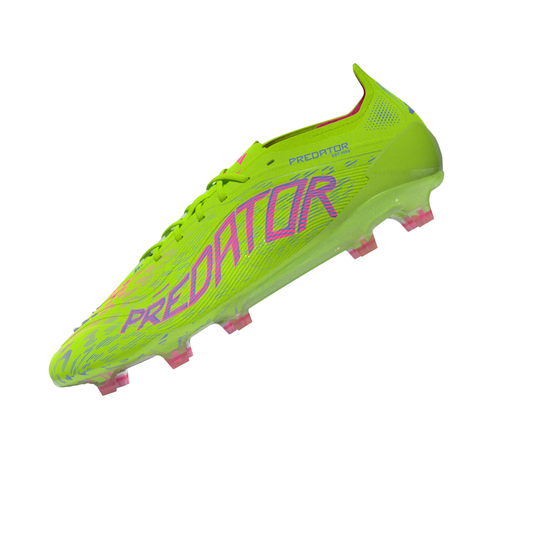 Adidas Predator Elite FG Boots - Lucid Lemon/Lucid Pink/Blue Fusion