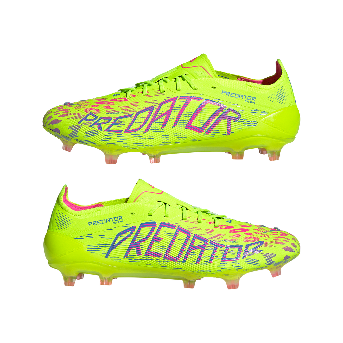 Adidas Predator Elite FG Boots - Lucid Lemon/Lucid Pink/Blue Fusion