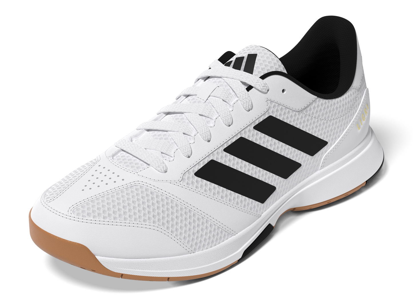 Adidas Mens Ligra 8 Indoor Shoes - Black/Silver/White