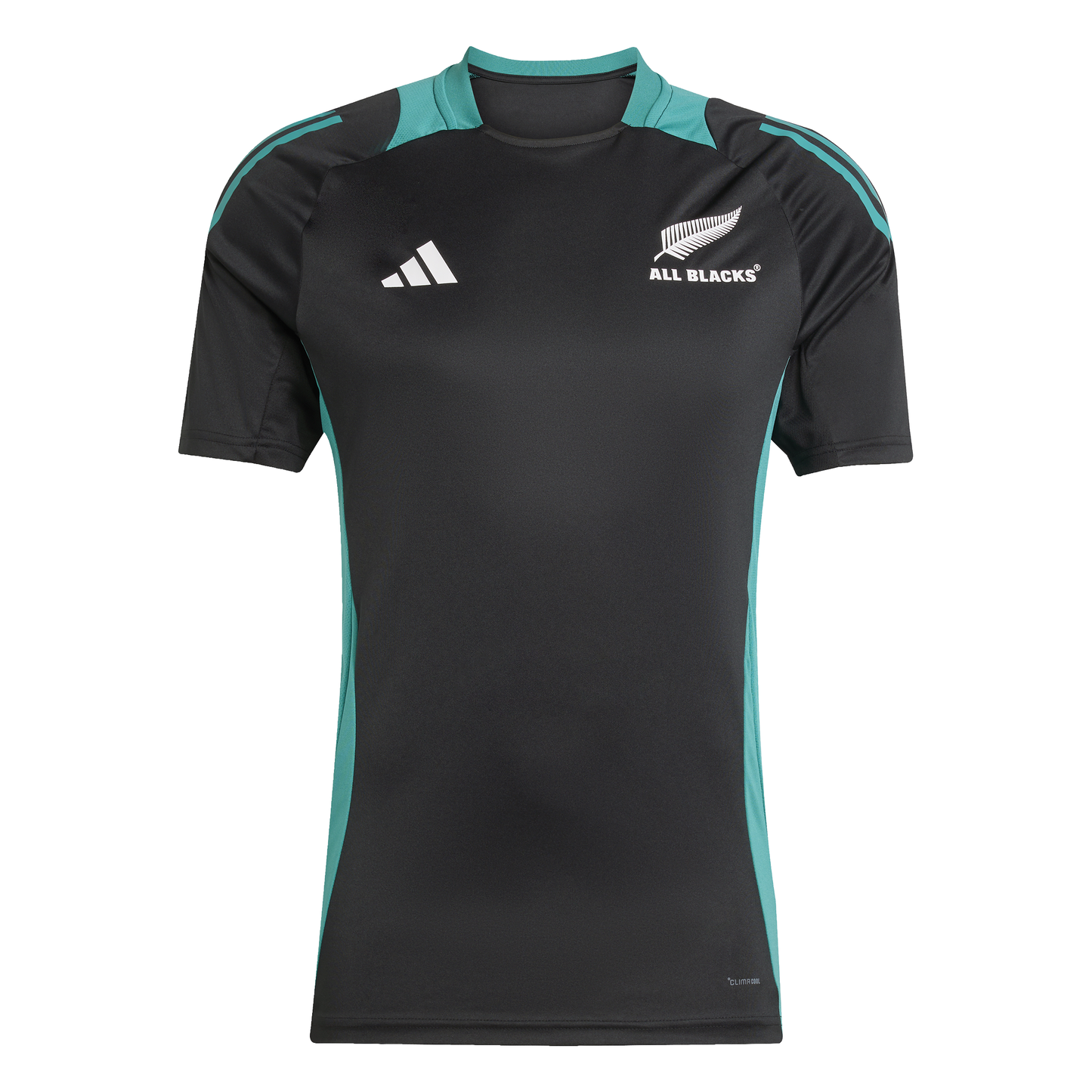 Adidas Mens All Blacks Performance T-Shirt - Black/Teal