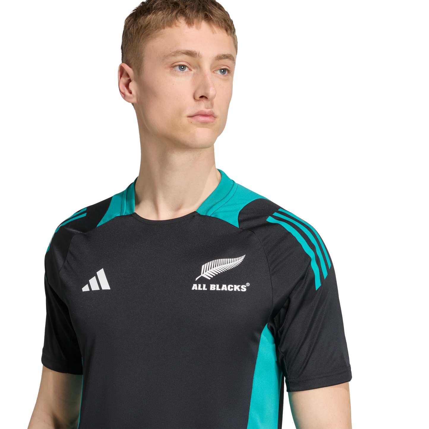 Adidas Mens All Blacks Performance T-Shirt - Black/Teal