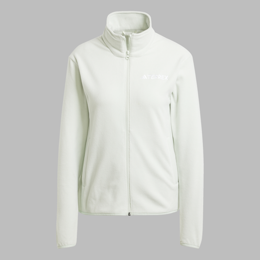 Adidas Womens Multi Essentials Full Zip Fleece Jacket - Linen Green