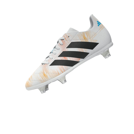 Adidas Kids Rugby Junior Soft Ground Boots - Lucid Tangerine/White