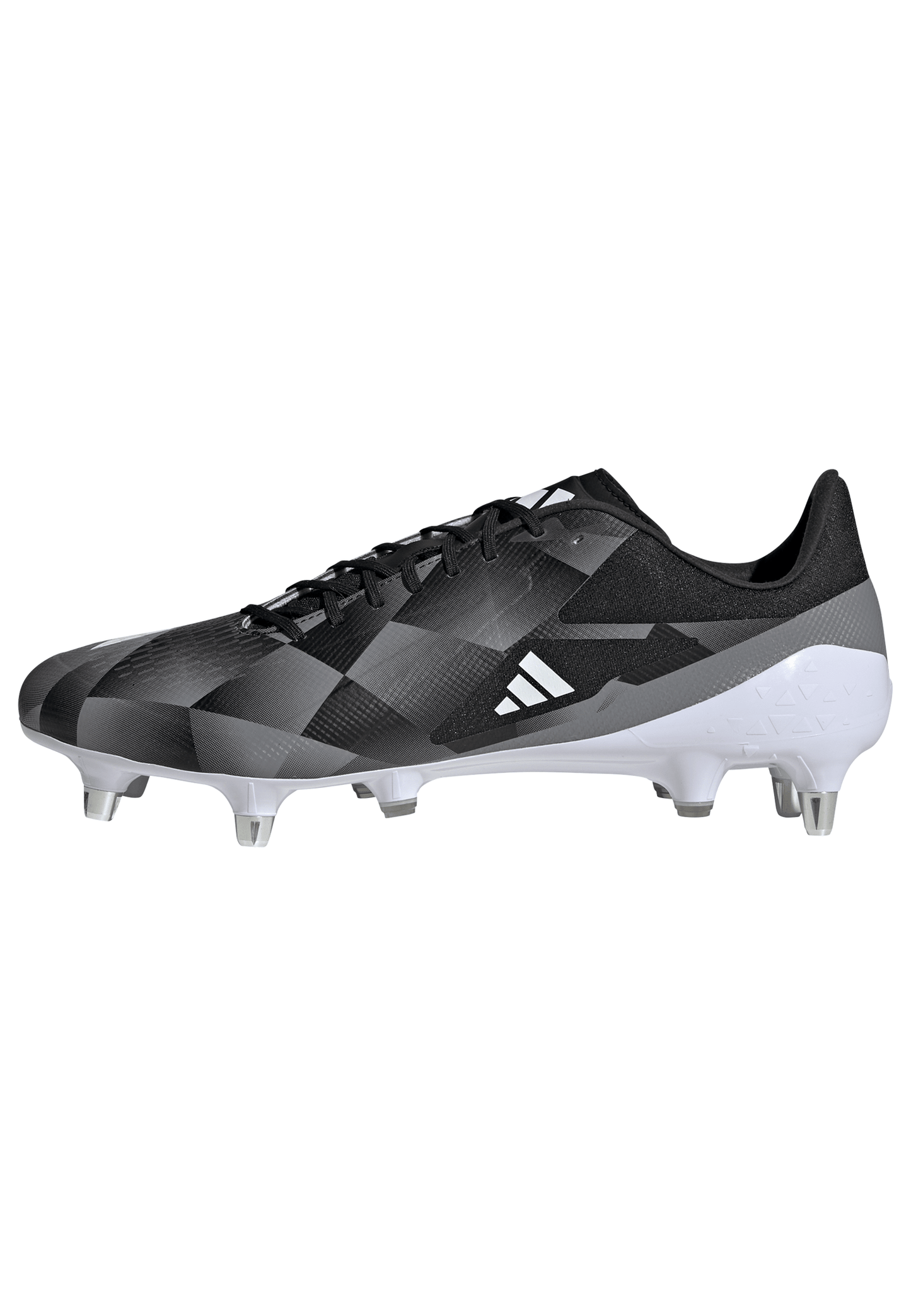 Adidas Mens Adizero RS15 Ultimate Soft Ground Rugby Boots - Black/White/Grey