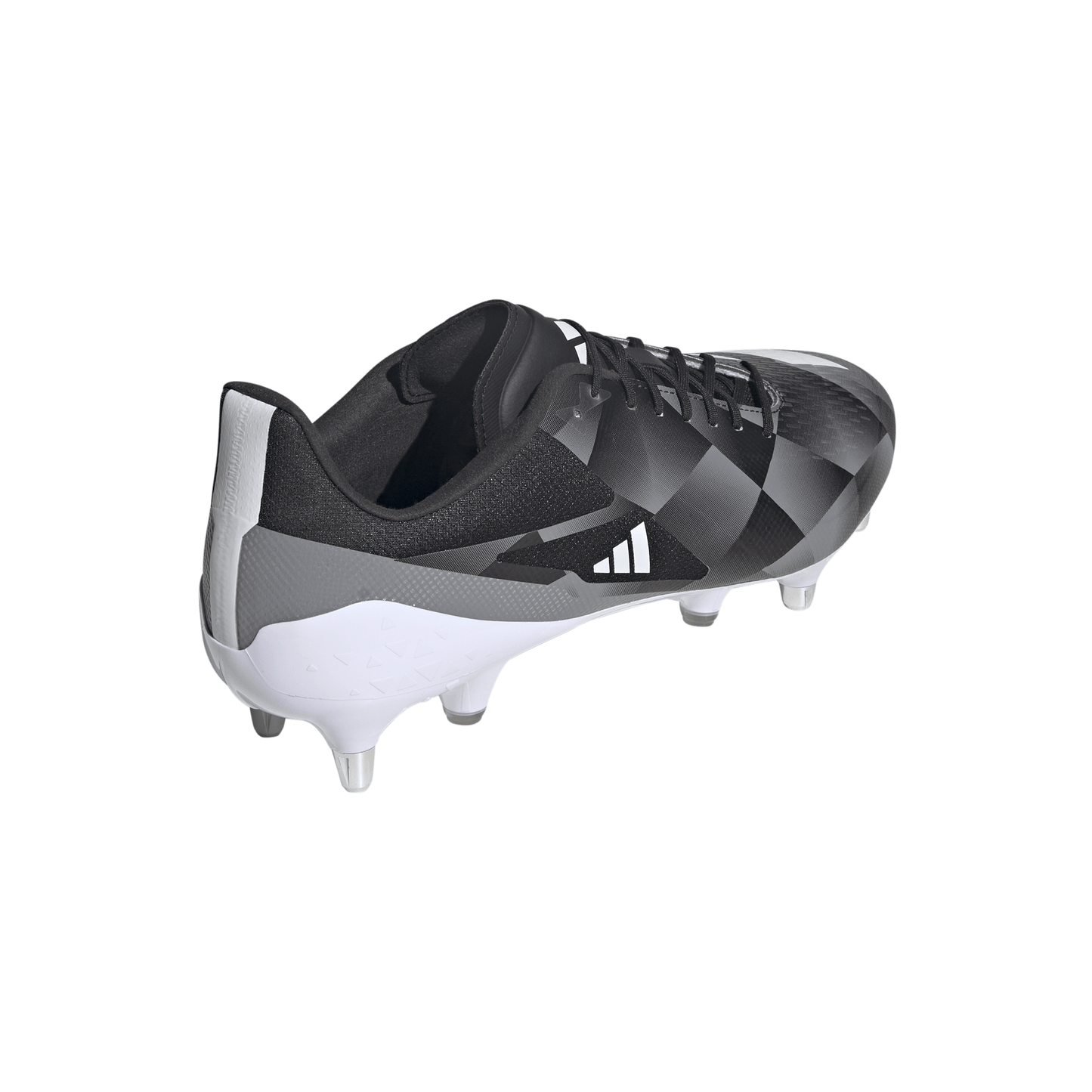 Adidas Mens Adizero RS15 Ultimate Soft Ground Rugby Boots - Black/White/Grey