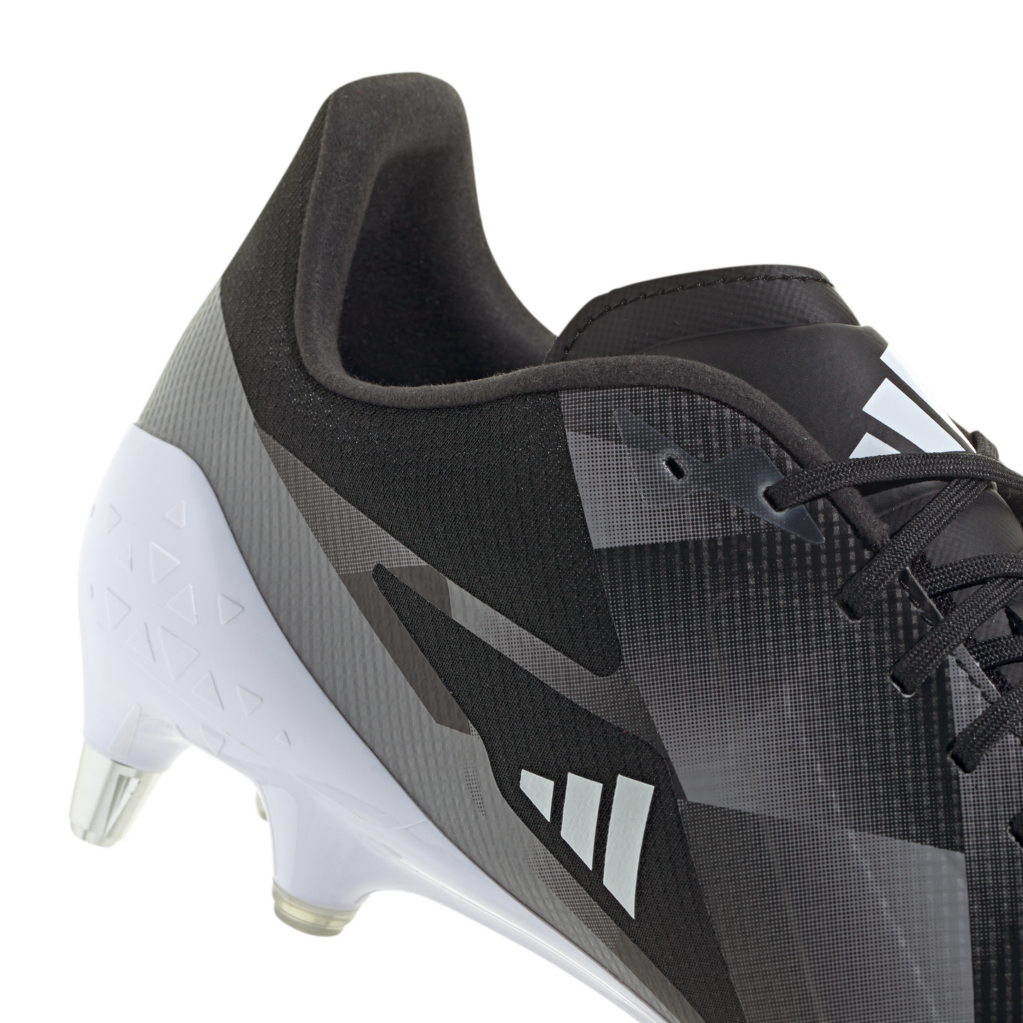 Adidas Mens Adizero RS15 Ultimate Soft Ground Rugby Boots - Black/White/Grey