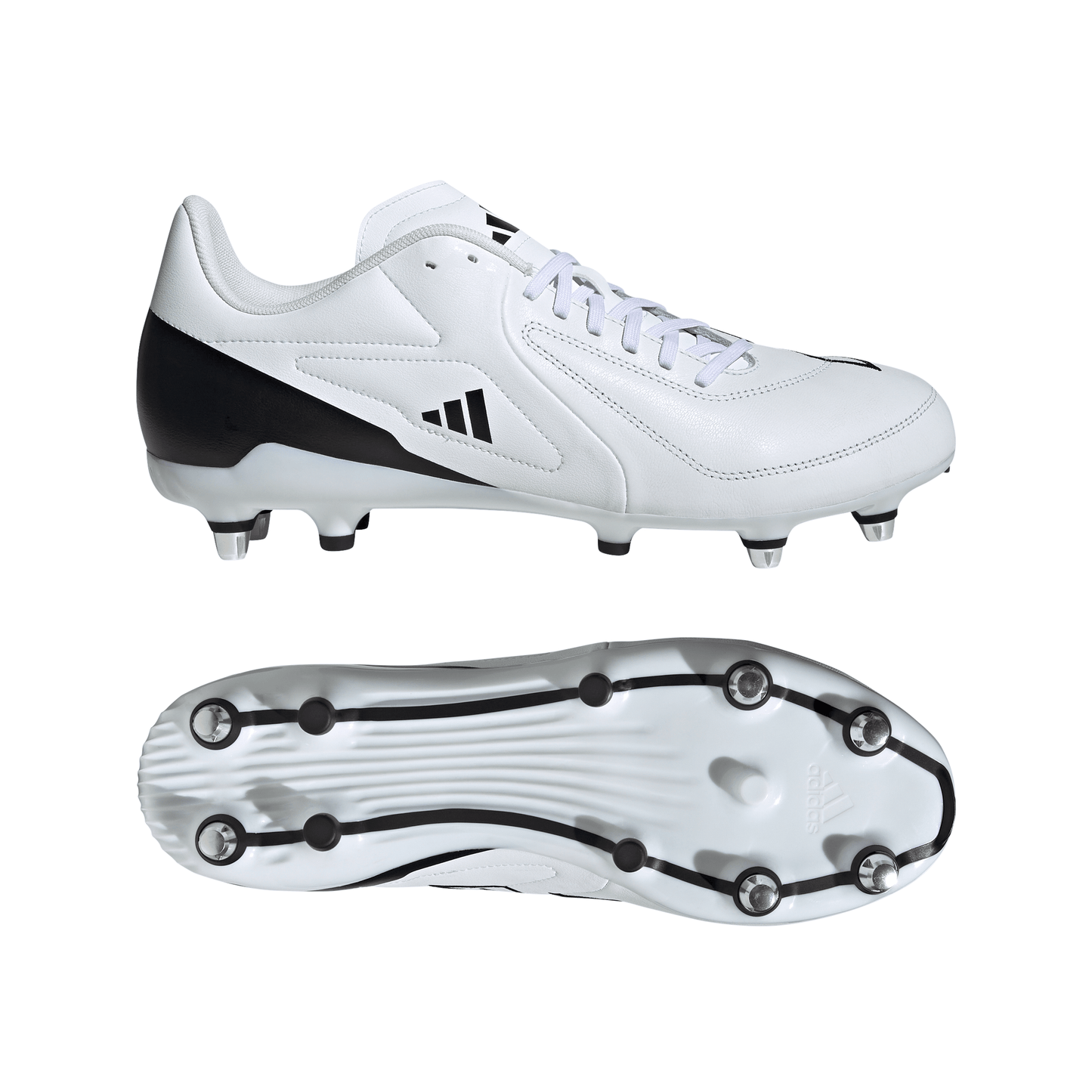 Adidas RS-15 Elite (SG) Rugby Boots - White/White/Black