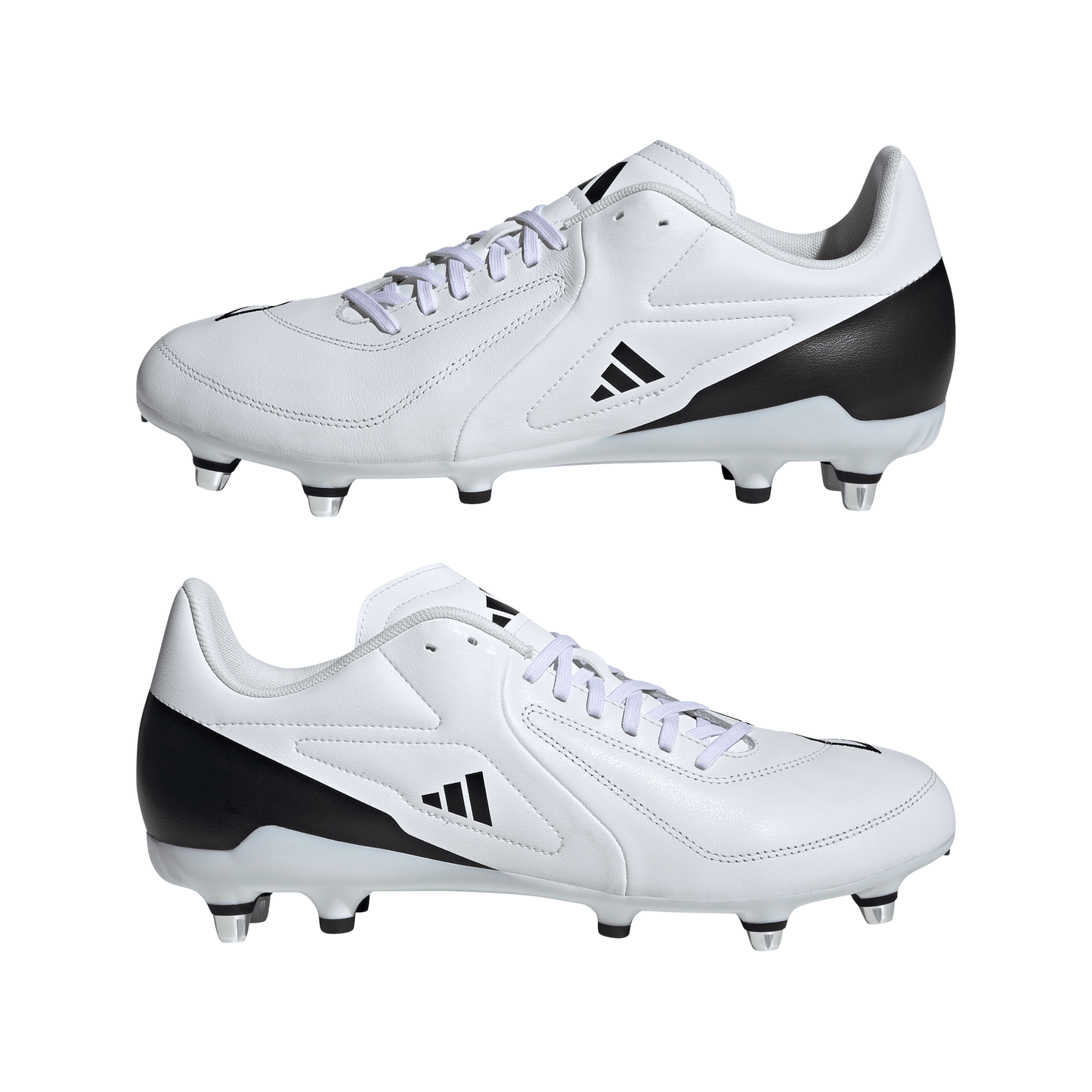 Adidas RS-15 Elite (SG) Rugby Boots - White/White/Black