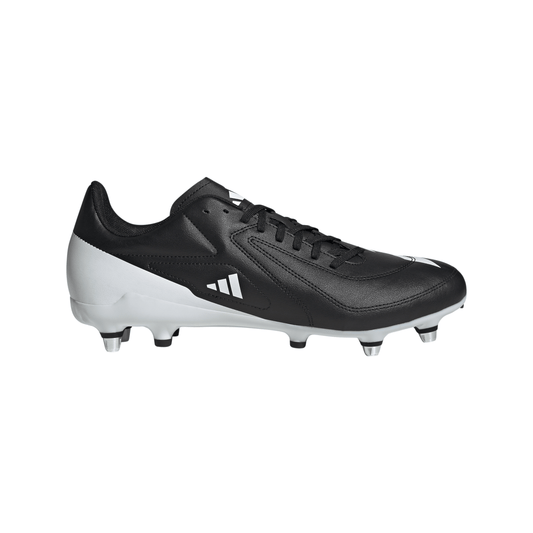 Adidas Adizero RS15 Ultimate Soft Ground Rugby Boots - Black/White/Grey-