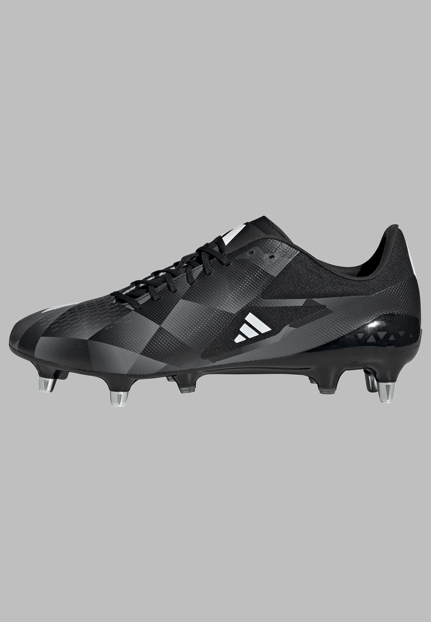 Adidas Adizero RS15 Pro Soft Ground Rugby Boots - Black/White/Grey