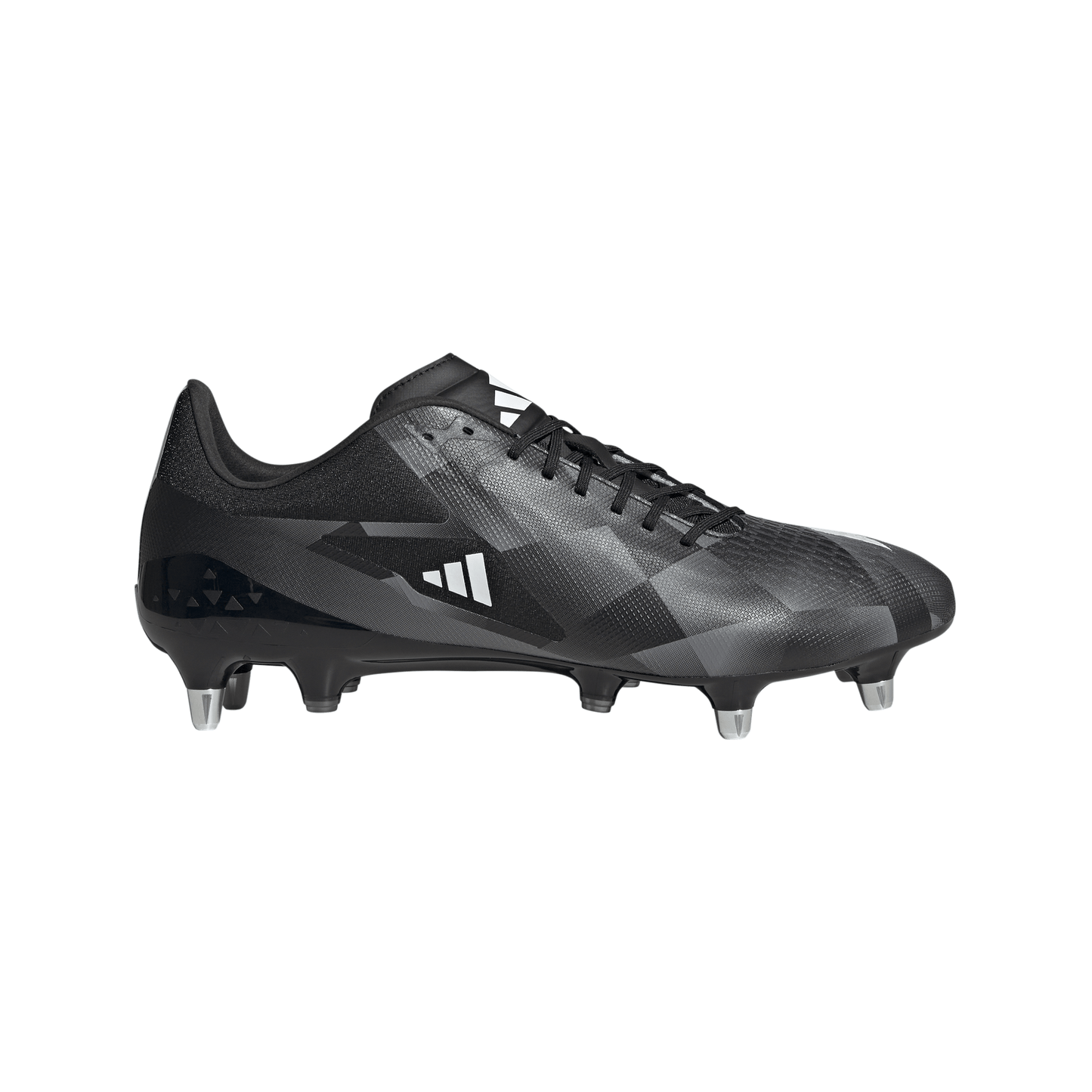 Adidas Adizero RS15 Pro Soft Ground Rugby Boots - Black/White/Grey