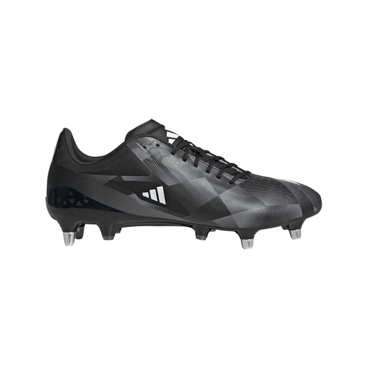 Adidas Adizero RS15 Pro Soft Ground Rugby Boots - Black/White/Grey