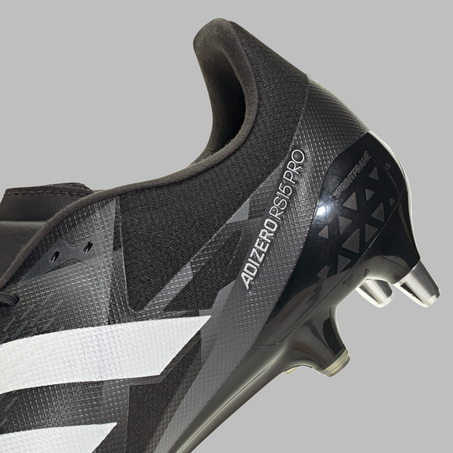 Adidas Adizero RS15 Pro Soft Ground Rugby Boots - Black/White/Grey
