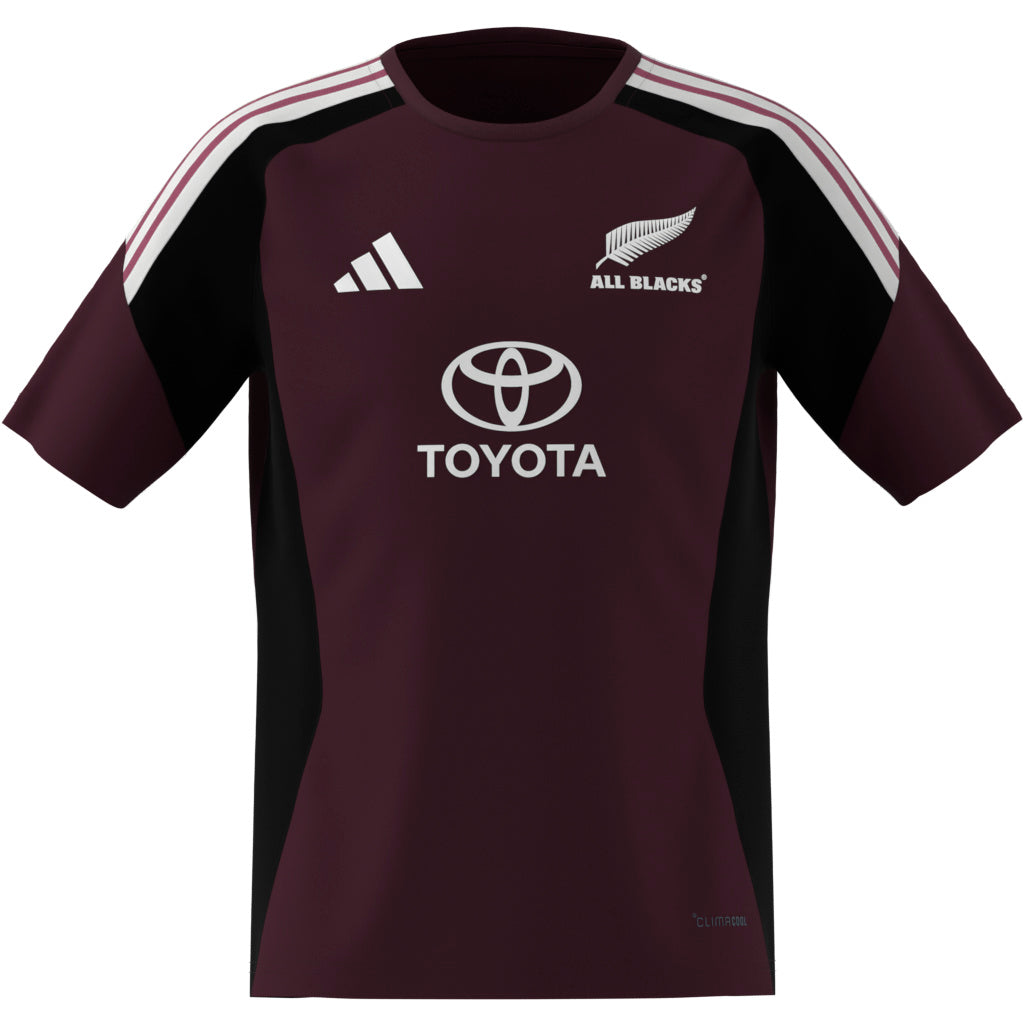 Adidas All Blacks Youth Performance Tee - Maroon/Black