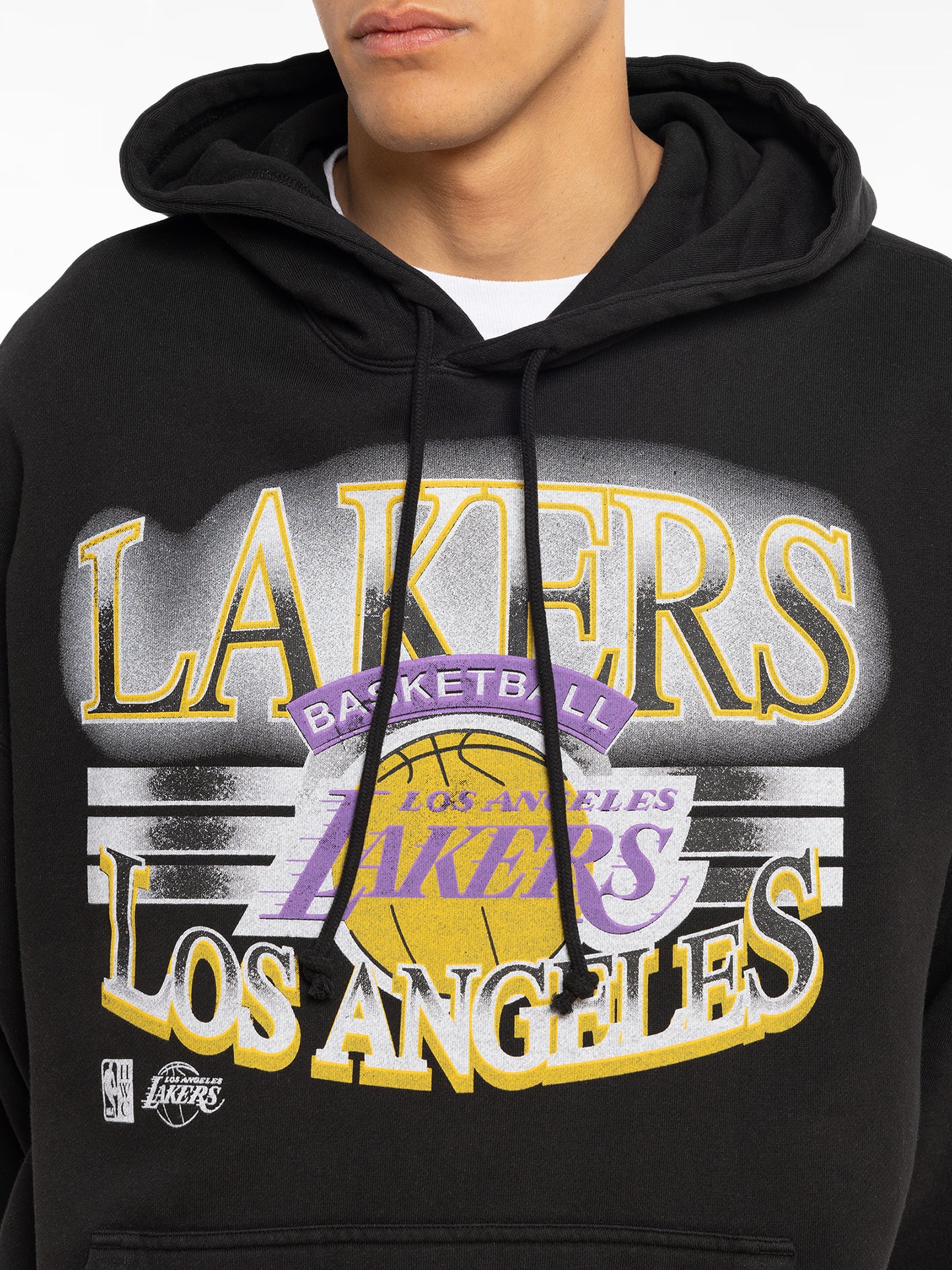 Mitchell & Ness Glow Arch Hoodie - LA Lakers - Vintage Black