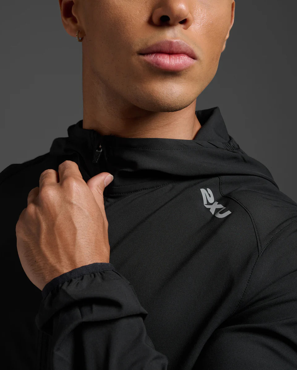 2XU Mens Aero Jacket - Black/Silver Reflective