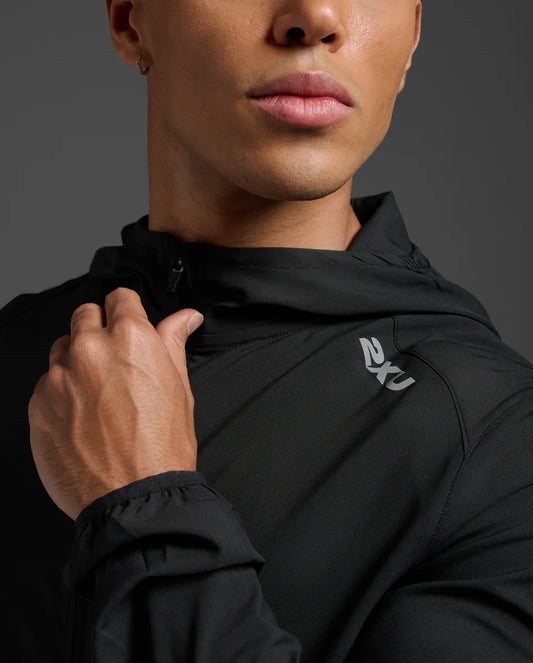 2XU Mens Aero Jacket - Black/Silver Reflective