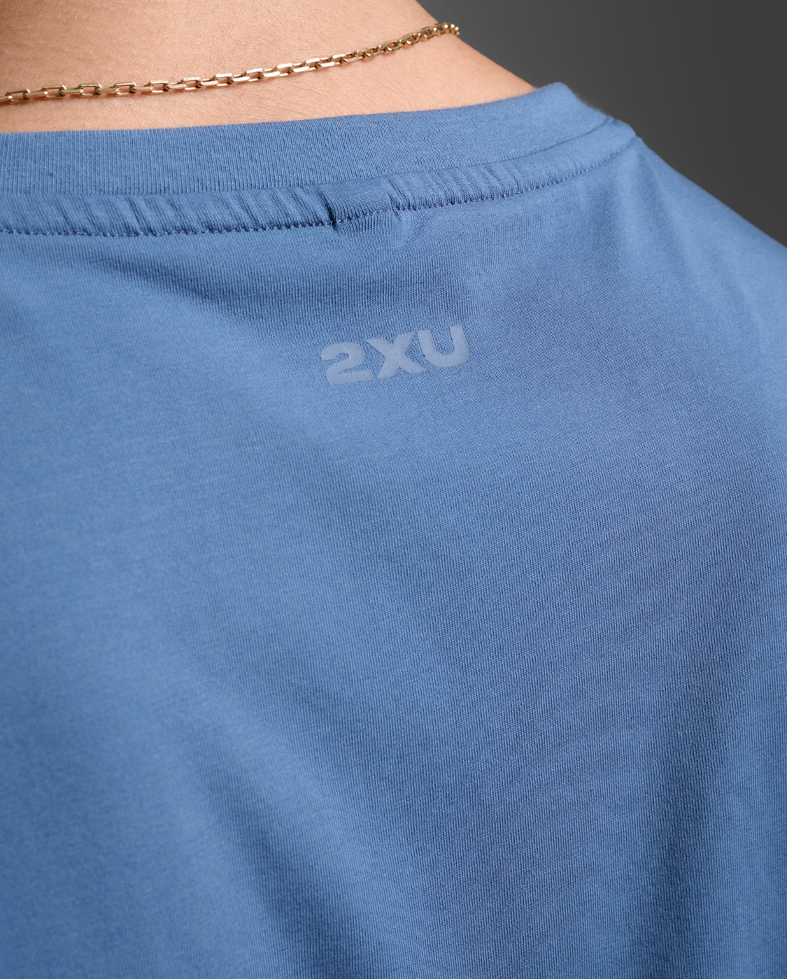 2XU Mens Motion Cotton Flex Tank - Indigo