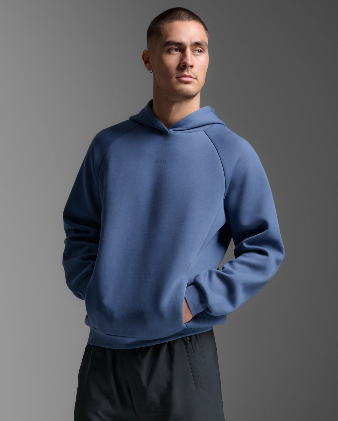 2XU Mens Motion Smooth Spacer Hoodie - Indigo