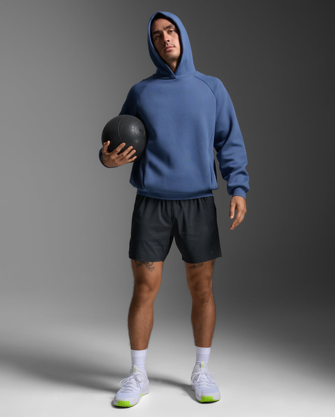 2XU Mens Motion Smooth Spacer Hoodie - Indigo