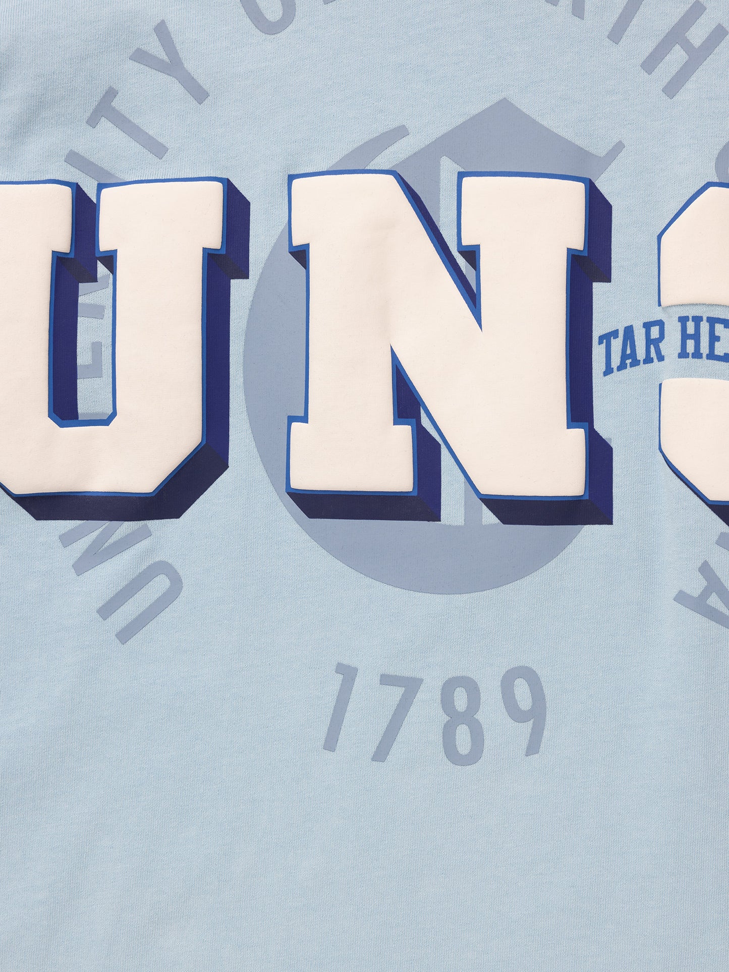NCAA UNC 3D Watermark Tee - Carolina Blue