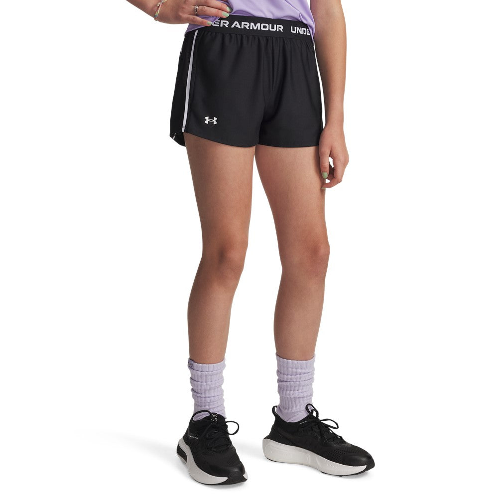 Under Armour Girls Tech Play Up Shorts - Black/Black