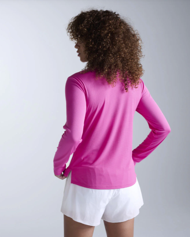 2XU Womens Aero Long Sleeve Tee - Rose Violet/Rose Reflective