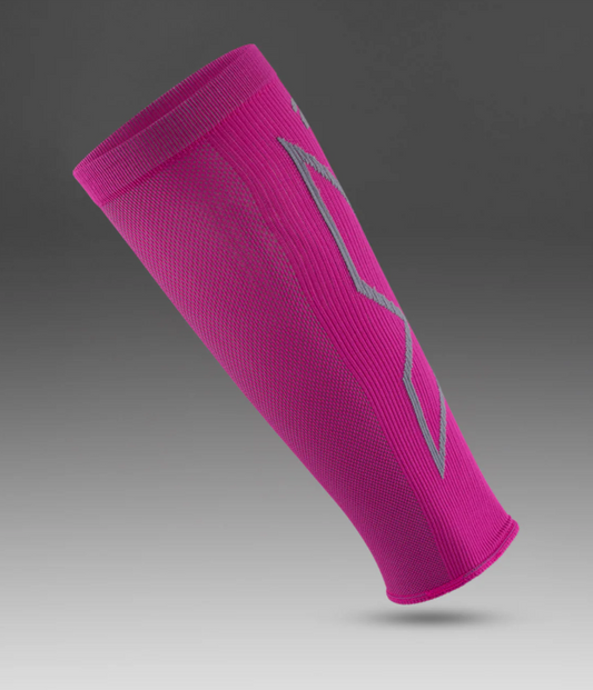 2XU X Compression Calf Sleeves - Magenta/Light Grey