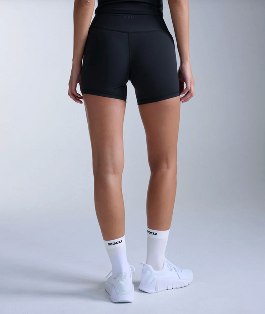 2XU Womens Hi-Rise 5 Inch Shorts - Black
