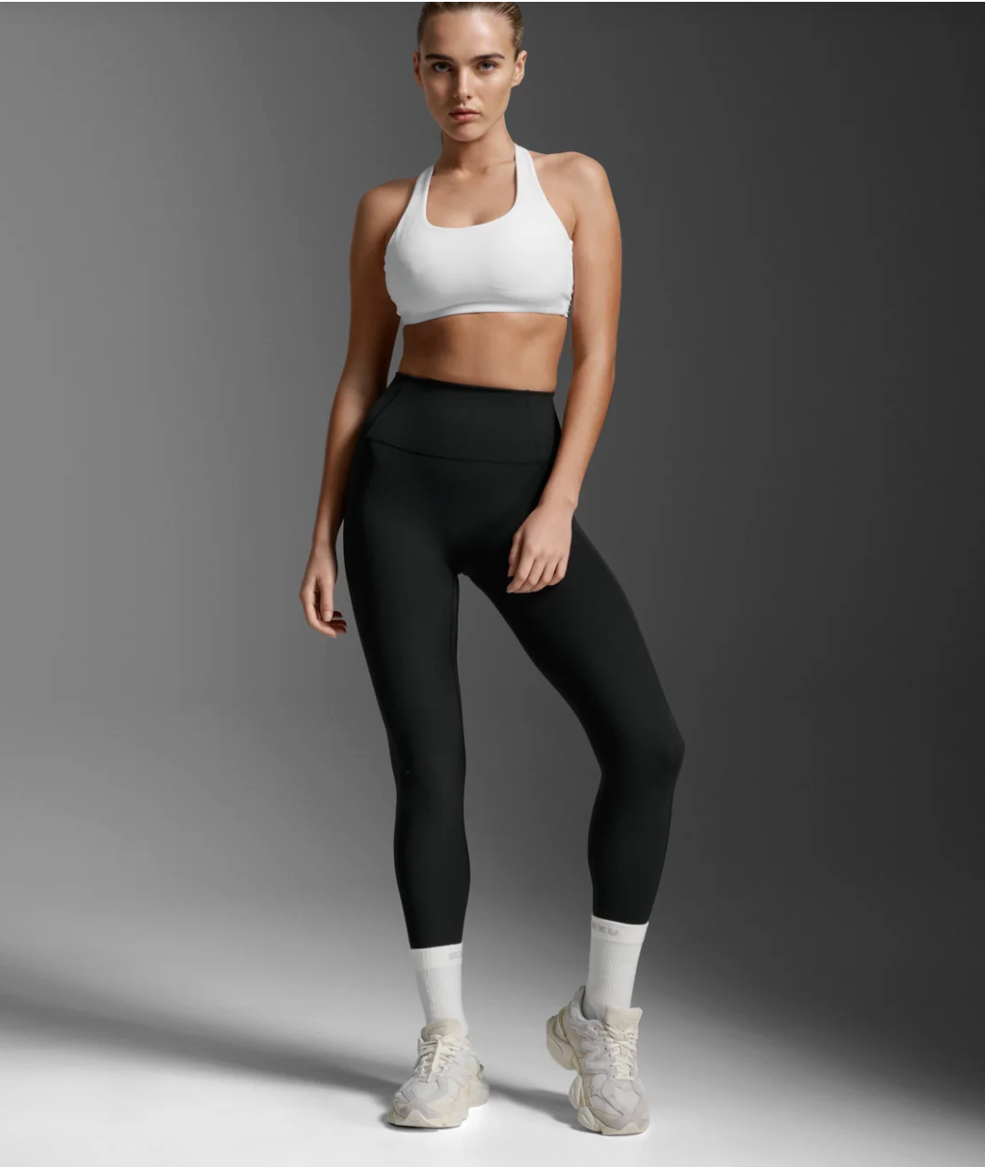 2XU Womens Fluid Hi-Rise Tights - Black/Black