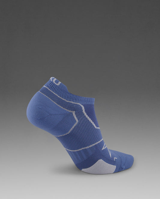 2XU Vectr Cushion No Show Socks - Blue Steel/Grey