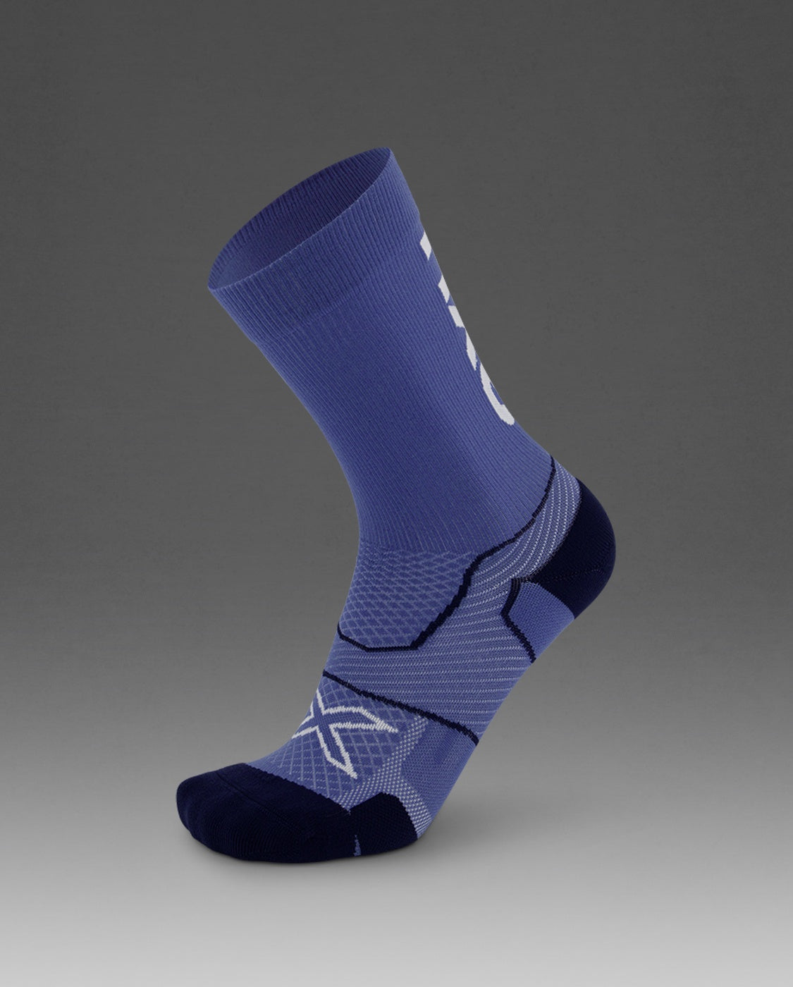 2XU Vectr Cushion Crew Socks - Future Dusk/White