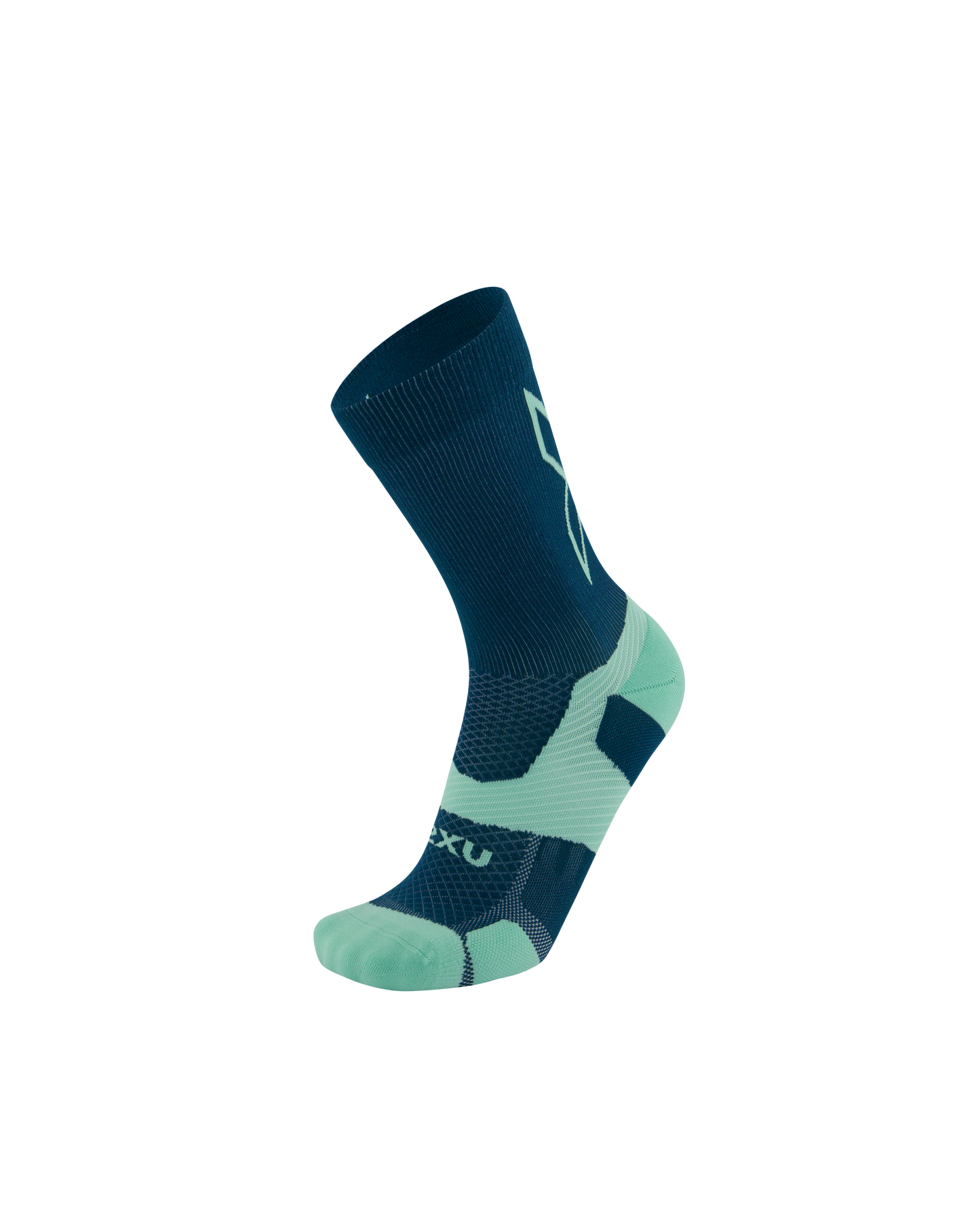 2XU Vectr Light Cushion Crew Socks - Majol/Jelly Mint
