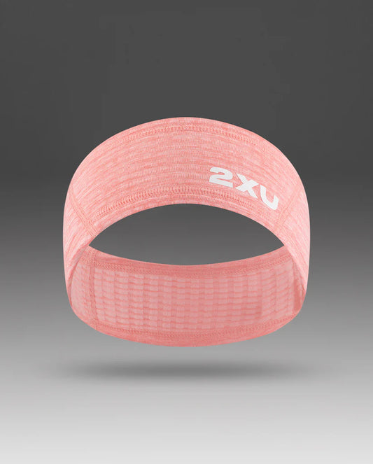 2XU Ignition Headband - Pink Glow/White Reflective