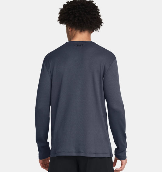 Under Armour Men's Project Rock Aunthentic Crew - Downpour Gray/Black