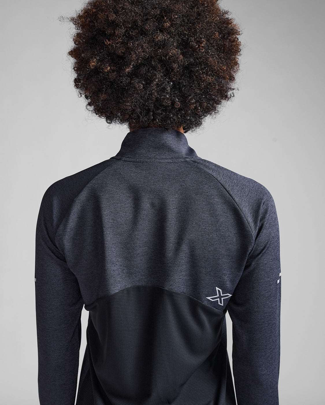 2XU Womens Aero 1/2 Zip - Black/Silver Reflective