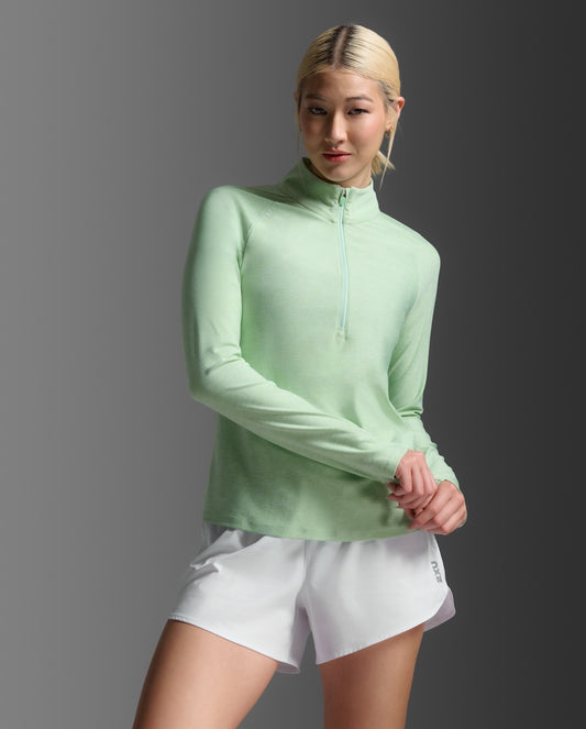 2XU Womens Aero 1/2 Zip - Mint