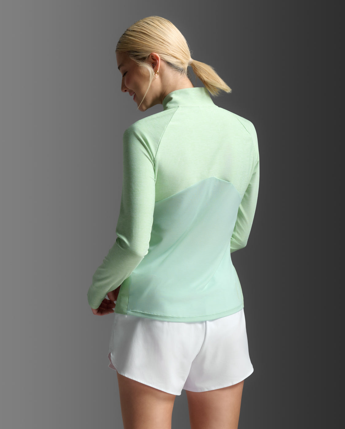 2XU Womens Aero 1/2 Zip - Mint