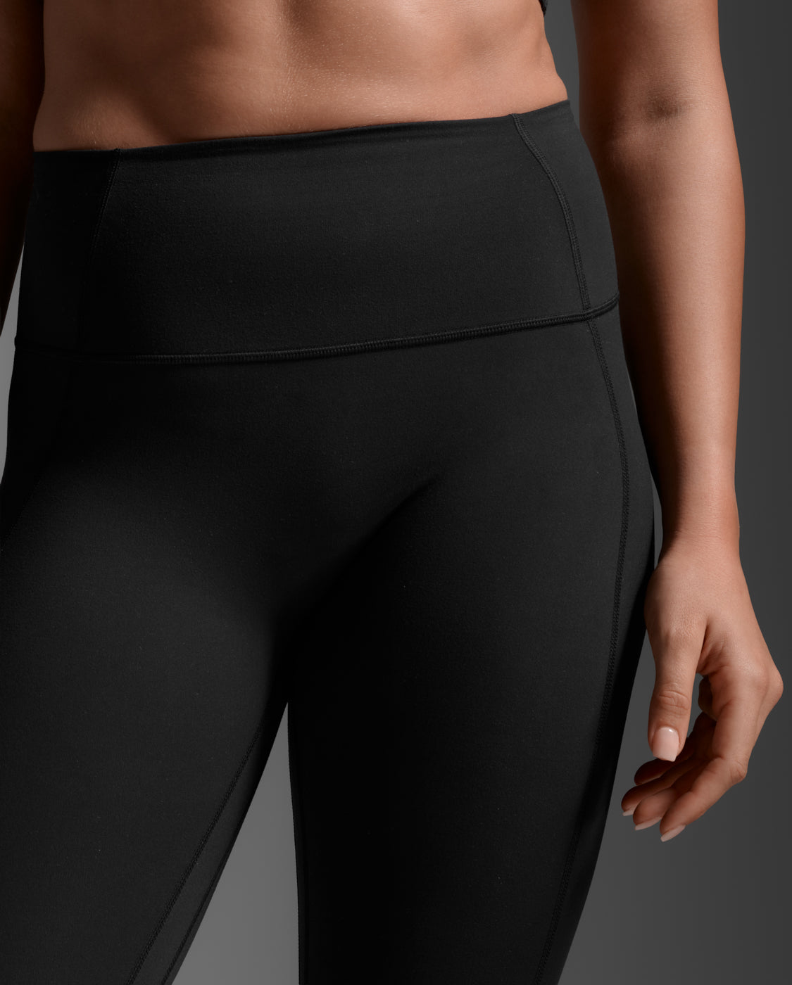 2XU Womens Fluid Hi-Rise Tights - Black