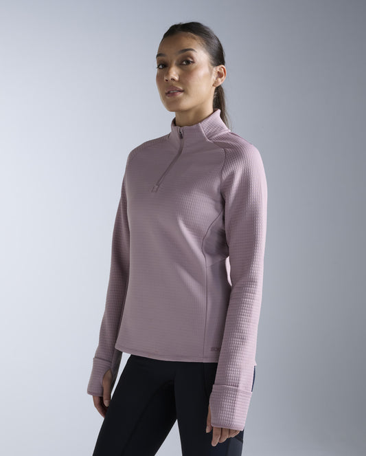 2XU Womens Ignition Hyper-Haptic 1/4 Zip - Musk/Musk Reflective