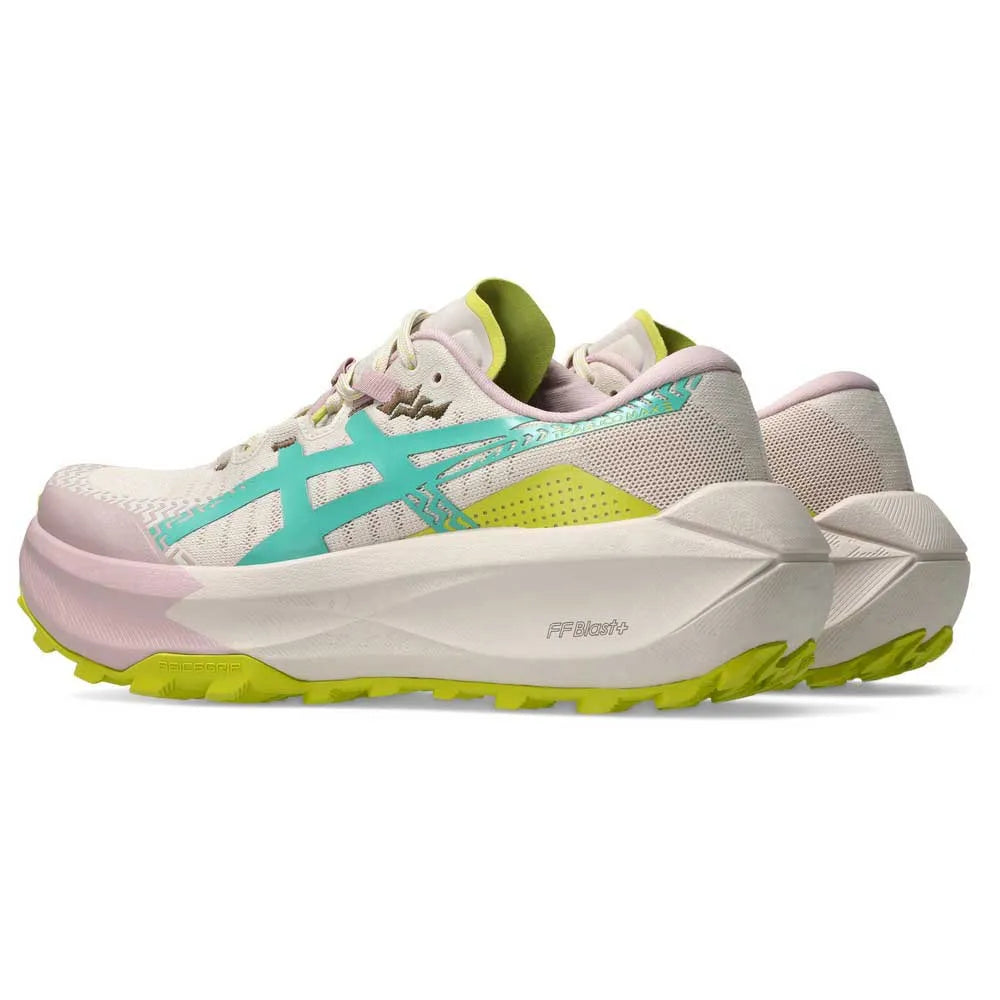 Asics Womens Trabuco Max 5 Trail Running - Mineral Beige/Aurora Green